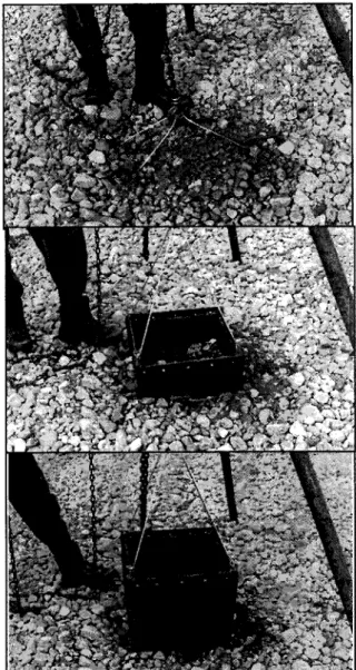Figure 6.  Séquence d'extraction d'un cube du substrat. 