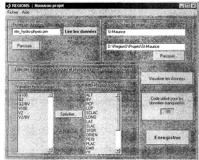 Figure 2.2  Fenêtre de création d'un nouveau projet 