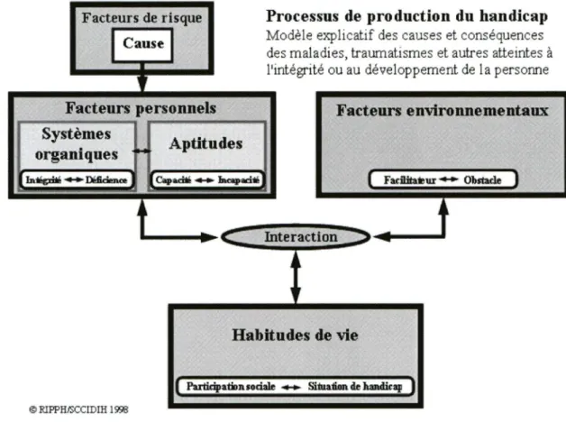 Figure 1 : Modèle du Processus de production du handicap (PPH) 