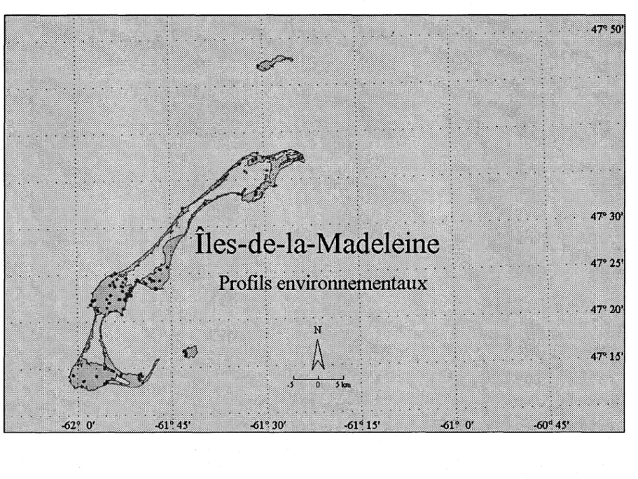 Figure A.3  Carte des profils environnementaux des Îles-de-la-Madeleine 