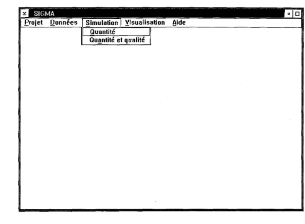 Figure  2.6  Le  menu  Simulation 