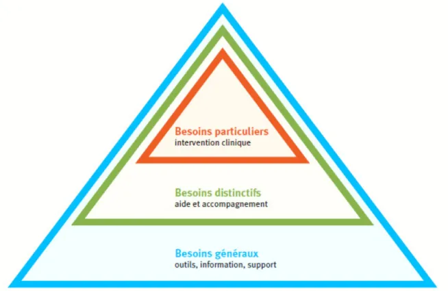 Figure 1 - Modèle des besoins d’orientation (Matte, 2010) 