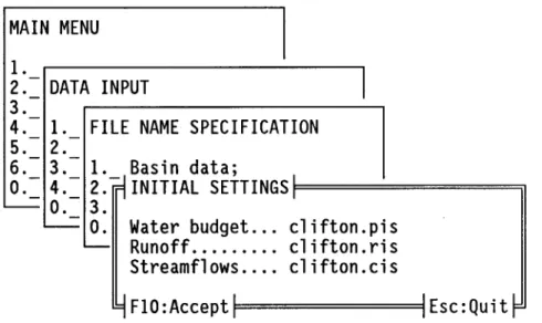 Figure 2.11  Sub-menu #2.1.2:  initial settings. 