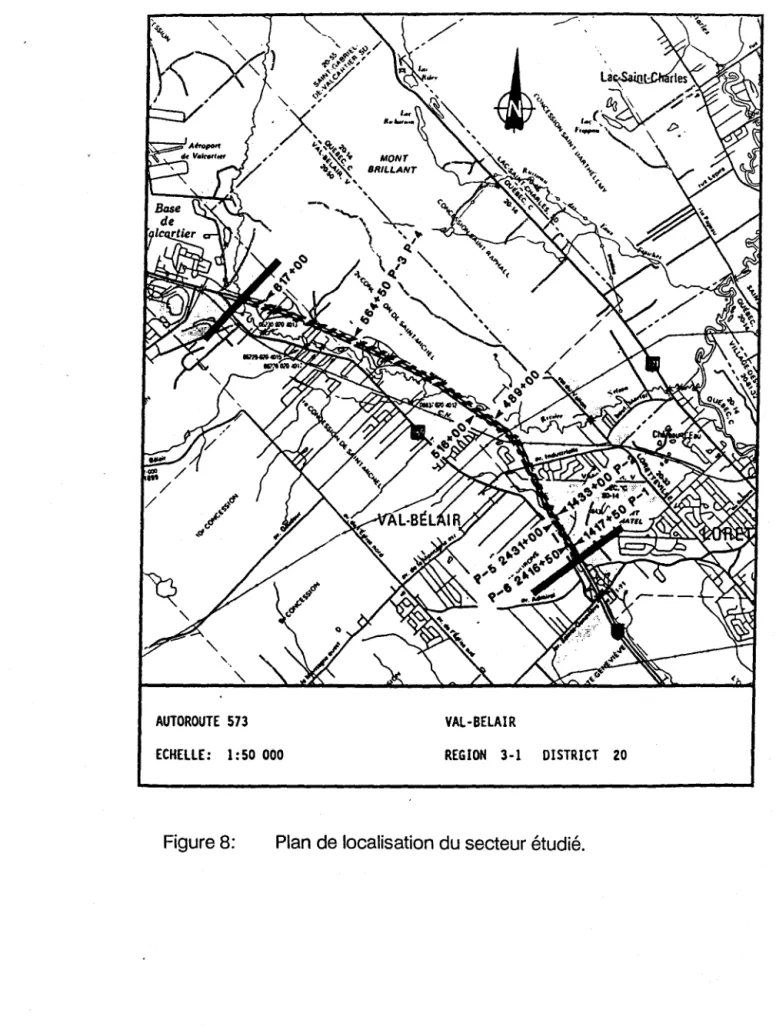 Figure 8:  Plan de localisation du secteur étudié. 