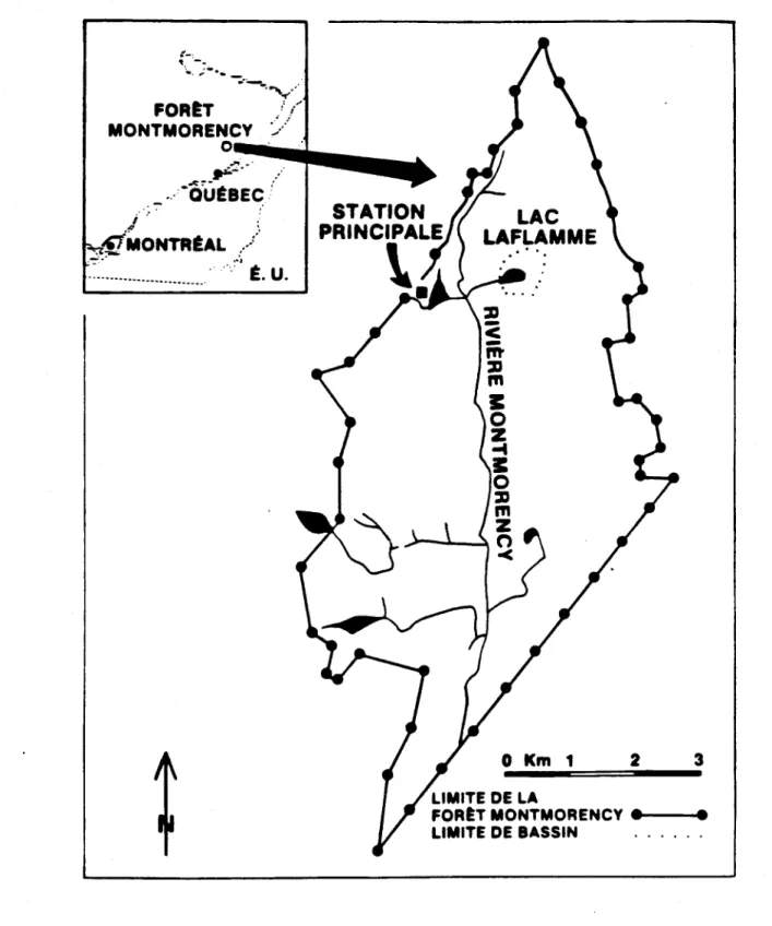 Figure  1:  Localisation  de  la  Forêt  Montmorency 