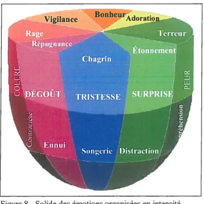 Figure 8 - Solide des émotions organisées en intensité