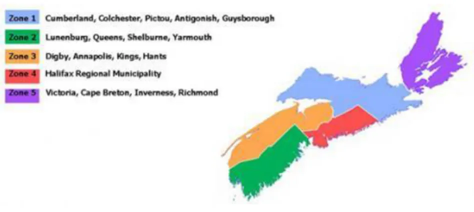 Figure 2.5 Le territoire de la Municipalité régionale d’Halifax (tiré de : BioNova, 2014)  2.3.5  Région métropolitaine de Portland en Oregon 