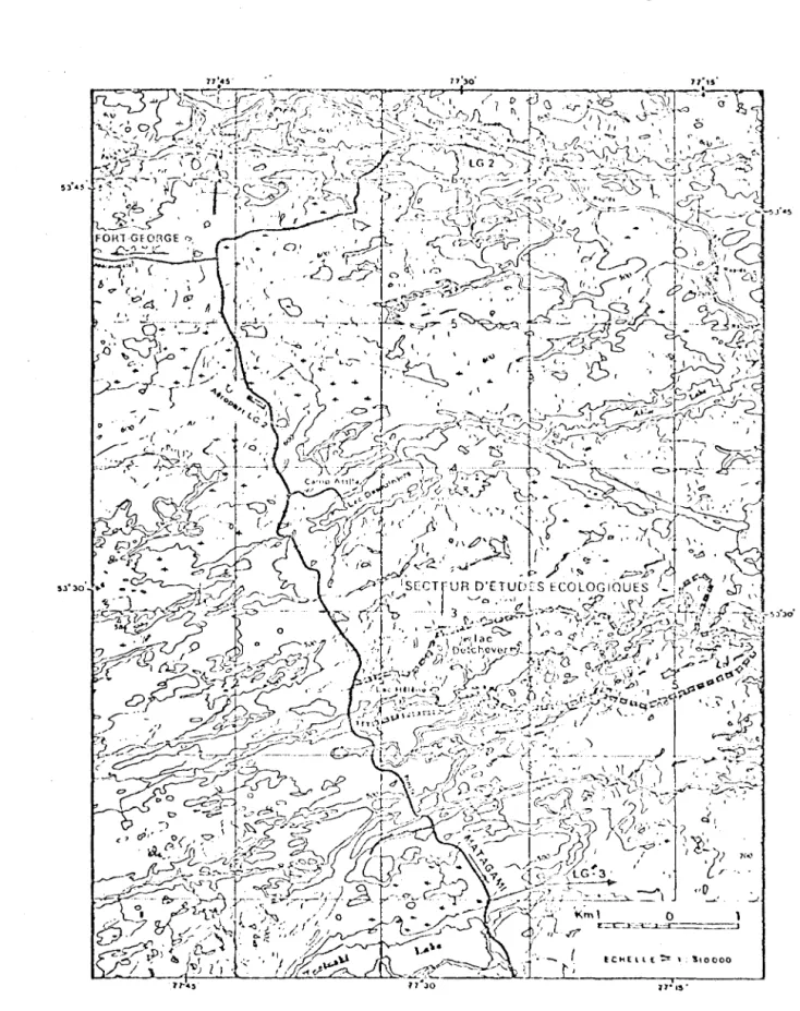 FIGURE  2.1:  La calis a tian  du  secteur  d!-etudes  écologiques 