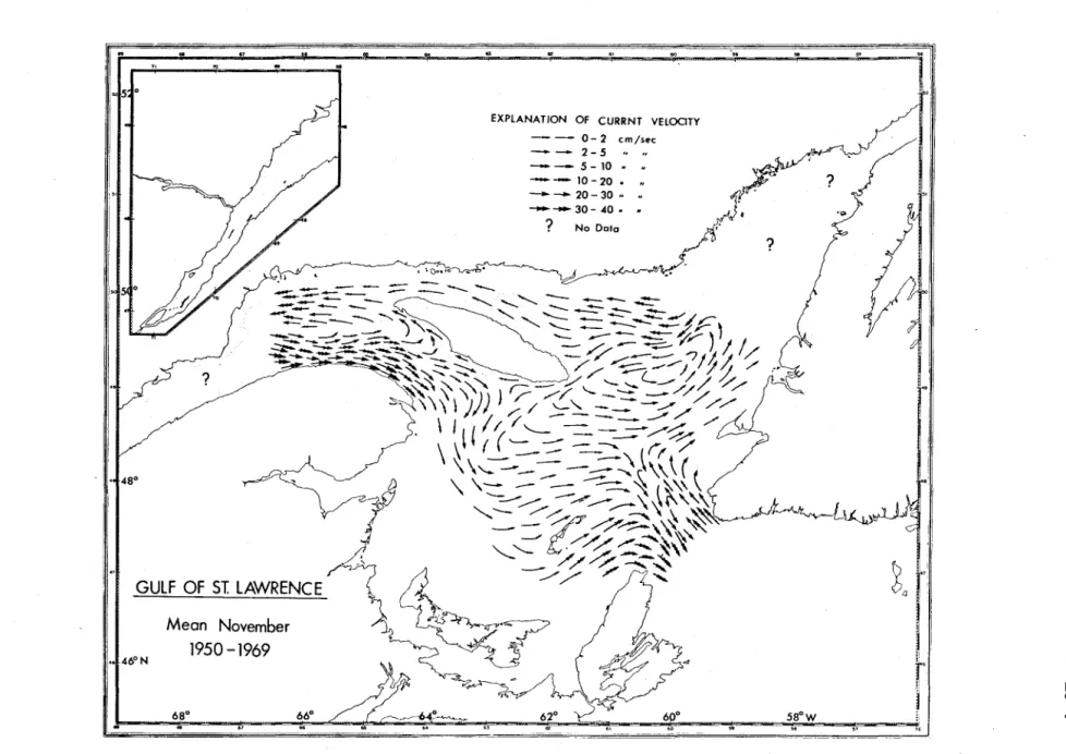 Fig.  9:  Autumn  surface  circulation  in the  Gulf  of  St.  Lawrence  (after E1-Sabh,  1973)