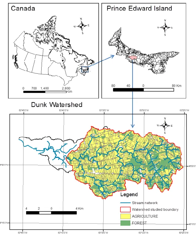 Figure 5-1 Dunk River Watershed location.