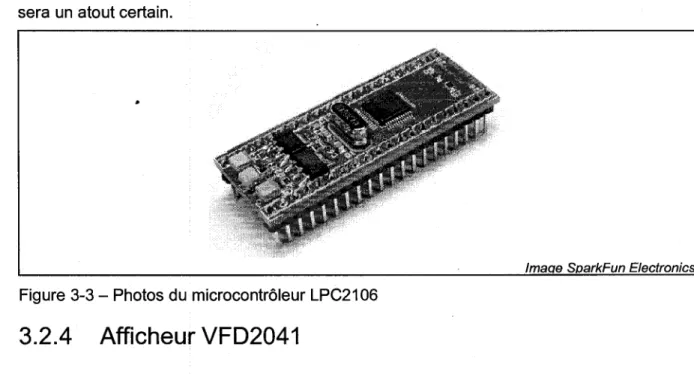 Figure 3-3 - Photos du microcontroleur LPC2106 