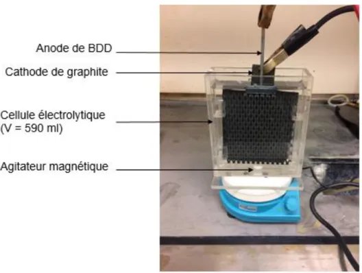 Figure 3 : Montage d’électro-oxydation. 