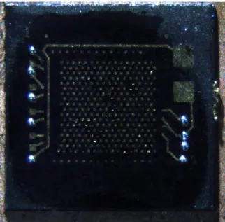 Figure 3-7 Placement des billes de soudure sur le substrat de diamant 