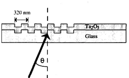 Figure 2.7 Couplage laser dans un guide d'onde avec un reseau de diffraction [Duveneck et  al., 2003] 