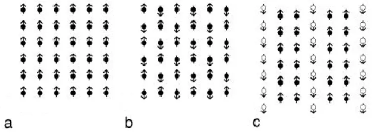 Figure 2.2  Schématisation  des  spins  des  électrons  dans  un  matériel  (à  partir de  Cornell et  al