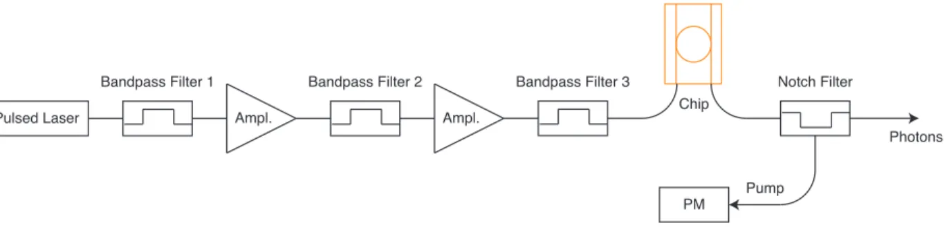 Fig. 2.4  Experimental setup for pulsed excitation of the micro cavity: 