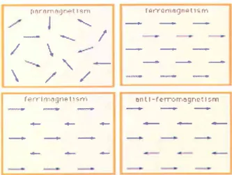 Figure 1.1 Schematics  of different  types of magnetic  ordering [7]