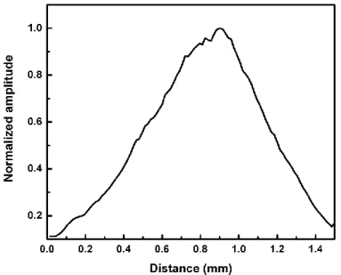 Figure 18.  2D Spatial profile of the THz beam measured in one temporal scan of the  THz pulse