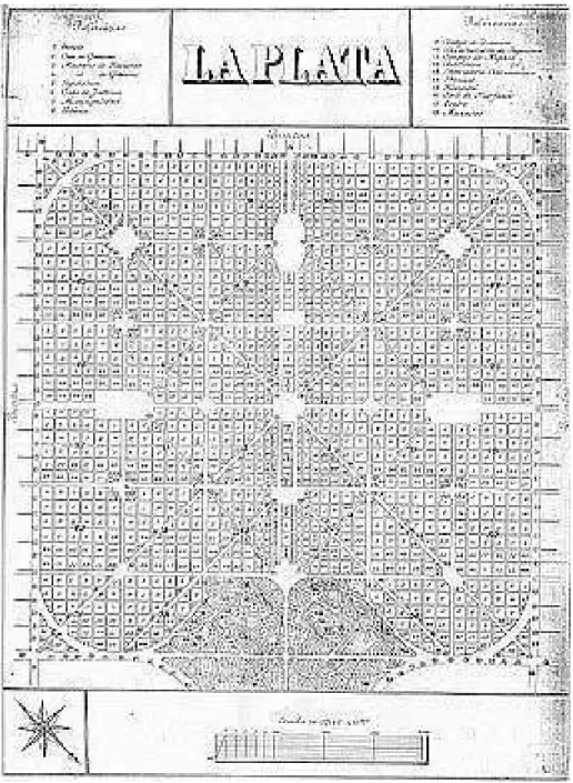 Figura 3.1: Plano del trazado de la ciudad de La Plata 