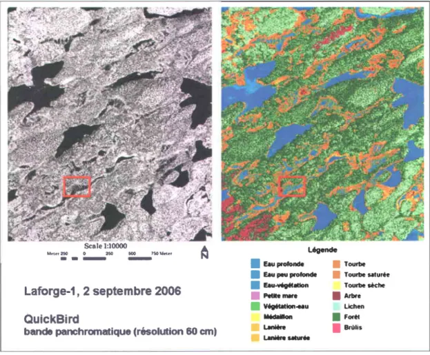 Figure 3.2  La classification d'image QuickBird pour une scdne de la r6gion de Laforge-l