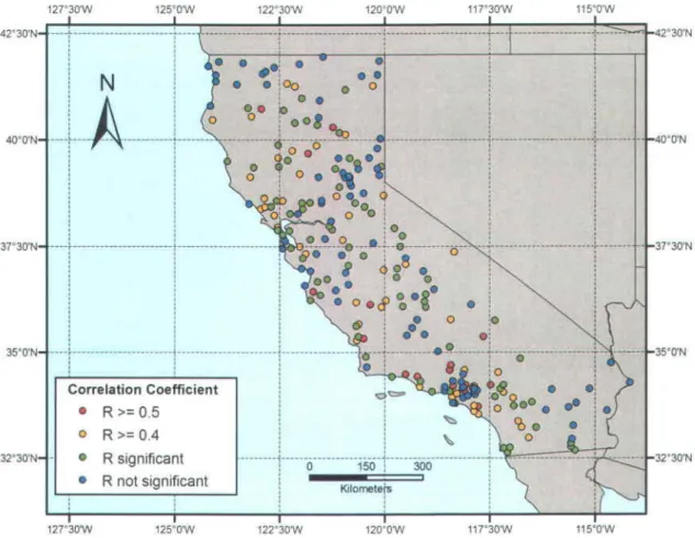 Figure  Id):  Same  as  Figure  la,  but  for  correlation  with  the  geopotential  height  at  1000  hPa