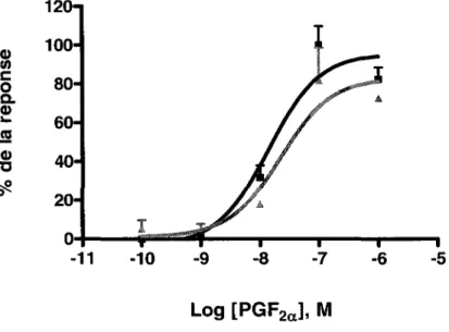Figure 5 :  Sélection du clone issu des cellules HEK-293 SL pour sa capacité de  répondre lors de la stimulation du récepteur FP par la PGF 2a 