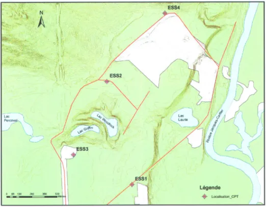 Figure  2.4  -  Localisation  des sondages CPT