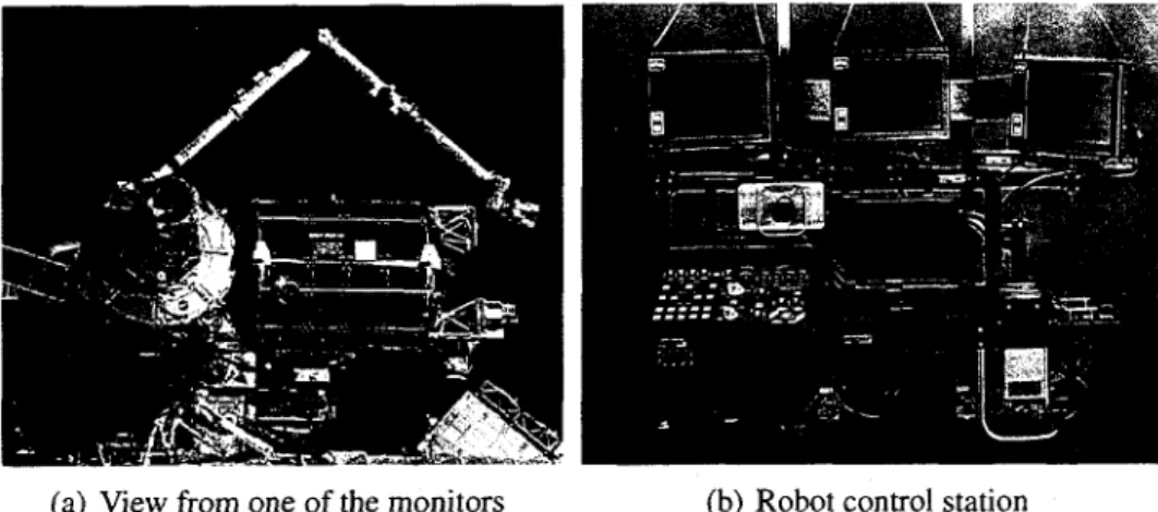 figure 1.1 - ISS path-planning domain and robot control station 