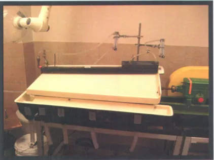 Figure 1.4. Photographie  de la table de Wilfley (ou table à secousses)  utilisée pour les essais  de traitement.