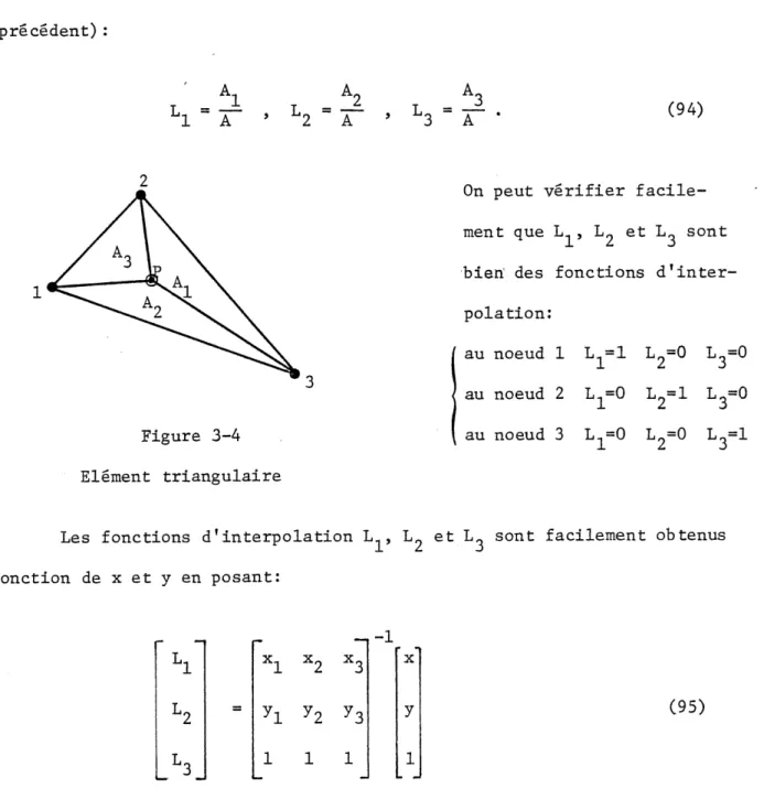 Figure 3-4 Element triangulaire