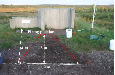 Figure 16.  Firing position 1 of the Wellington antitank range, following propellant residue sampling at  CFB Gagetown