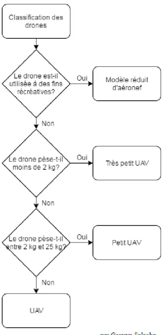 Figure 2 - Classification des UAV selon Transports Canada 