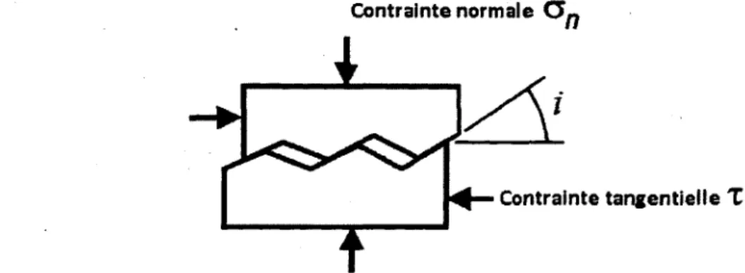 Figure 3.4: Bloc élémentaire d'une discontinuité (Ondulation en dent de scie) [40] 
