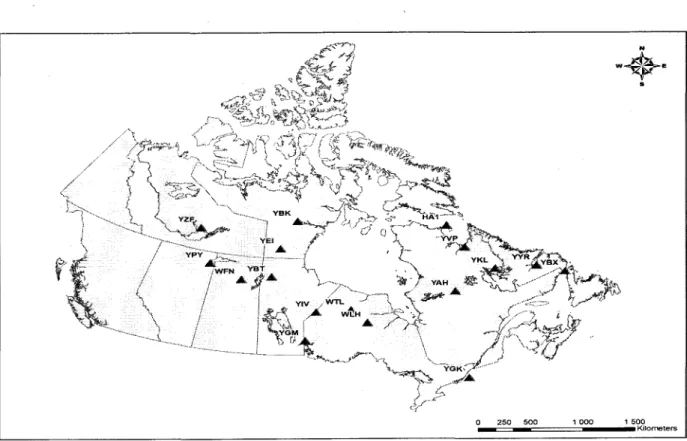 Figure 1: Geographic  location  of studied  lakes