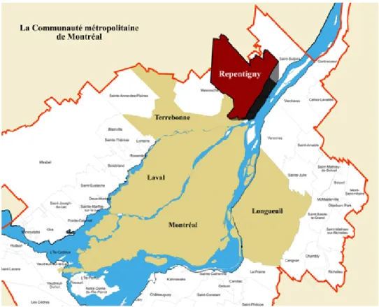 Figure 5 Localisation de Repentigny  