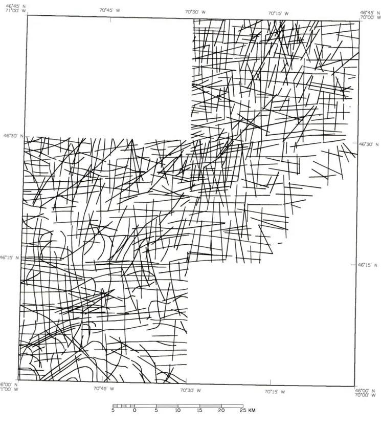 Figure 8  -  Carte des linéaments