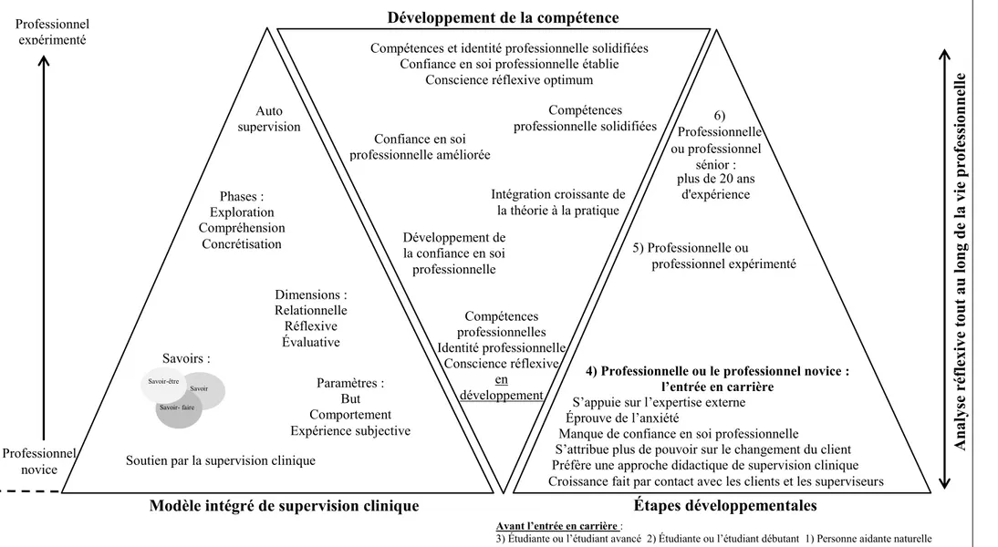 Figure 7 – S upervision clinique et étapes développementales : impacts sur le développement de la compétence en début de carrière 