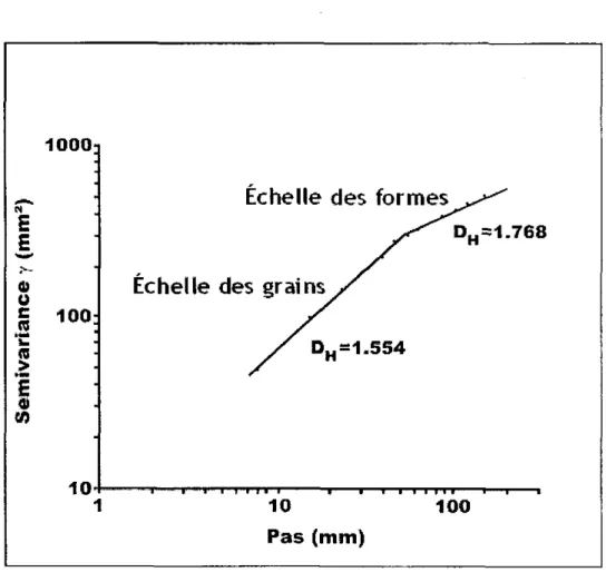 Figure  2.3.  Exemple de profil de  semi-variance.  Tirée de Robert (1988). 