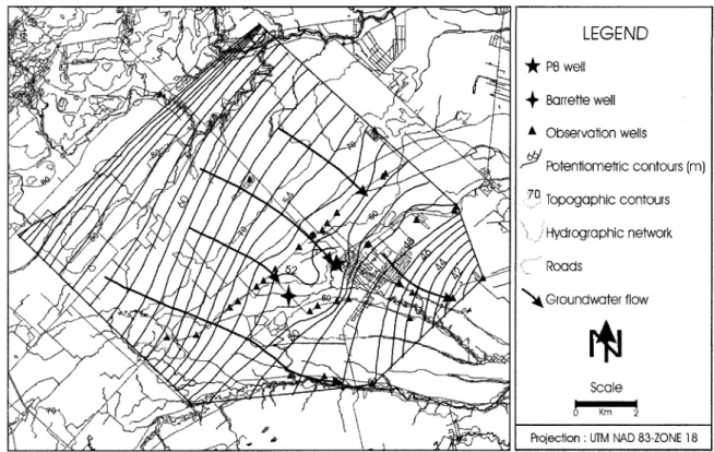 Figure 3.6 : Dynamic potentiometric map of Ste-Anne-des-Plaines.