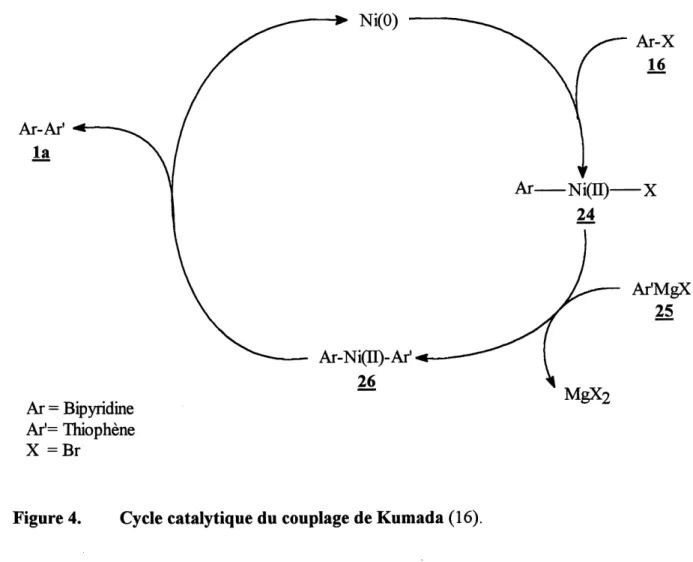 Figure 4. Cycle catalytique du couplage de Kumada (16).