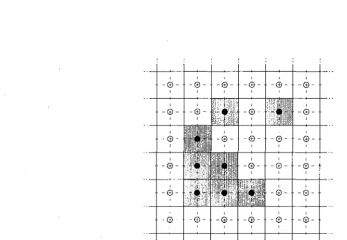 Figure 1.2: A 6x6 pixel binary image where the black pixels are represented by the shaded  regions
