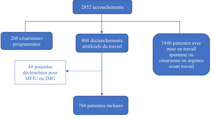 Figure 3 : Flow-chart de la population de l'année 2017 