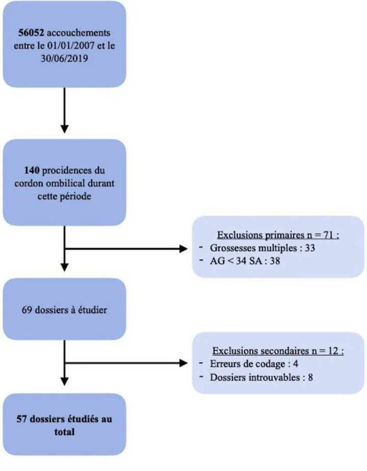 Figure 1 : Flow Chart de notre population d’étude 