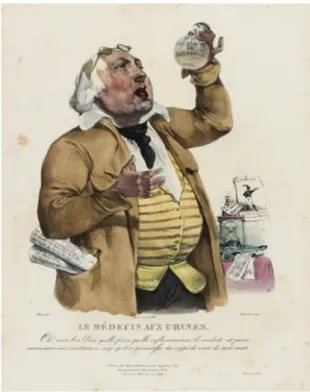 Figure 8 : « Le médecin aux urines » par E.-C. Wattier.  