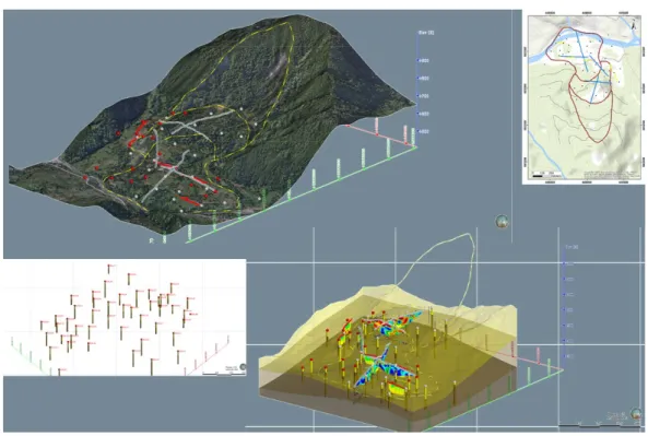 Figure 9 : 3D geomodel of Balta including geophysical subsurface information