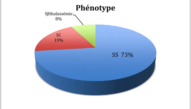 Figure 2Répartition selon le phénotype drépanocytaire