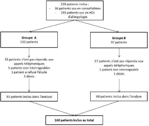 Figure 10 -  Organigramme d'inclusion des patients 