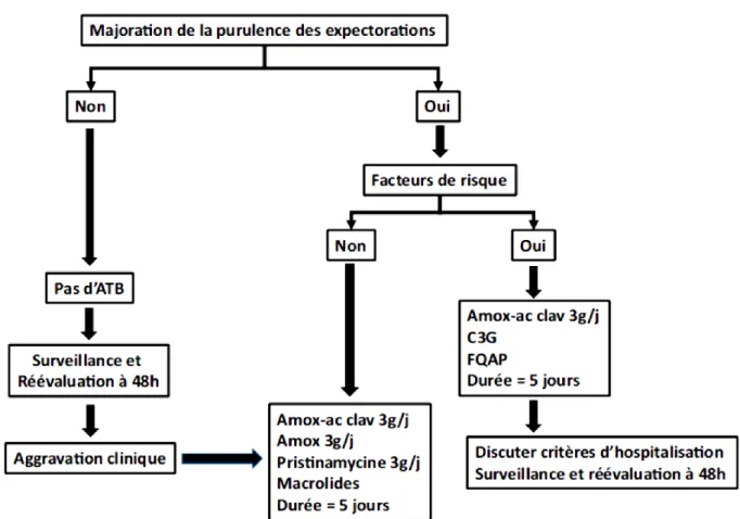 Figure 4. Algorithme de décision pour l’initiation de l’antibiothérapie des EABPCO en ville