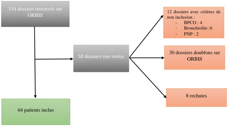 Figure 2 : Diagramme d’inclusion des dossiers 