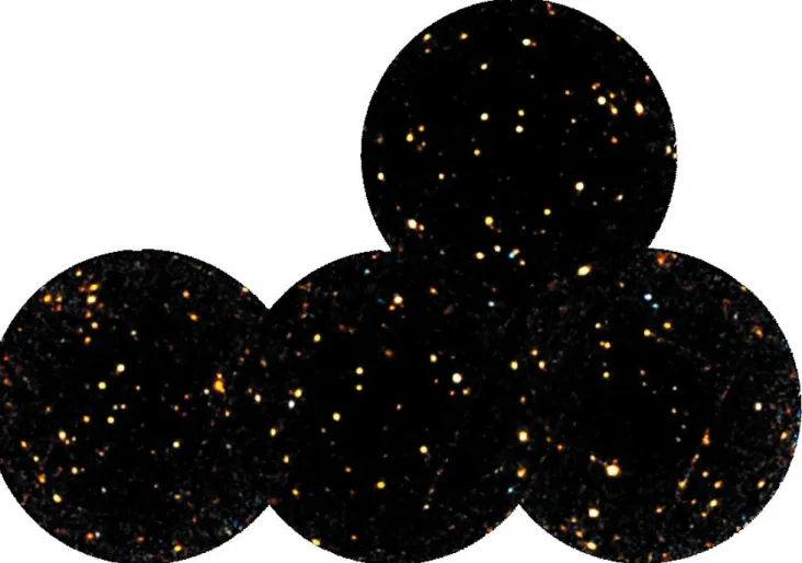 Figure 6: First XMM pointings of the survey obtained during the Guaranteed Time part of the programme owned by the Liège/Milano/Saclay groups